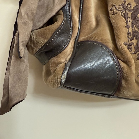 Juicy Couture Daydreamer Tote: Tan and Brown Embroidered - Picture 8 of 9